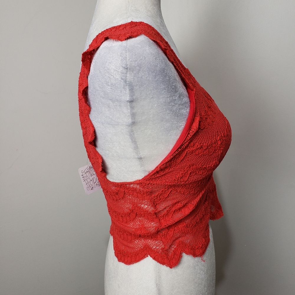 Free people nightcap bralette red lace size 4 nwt - Picture 7 of 8